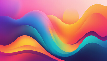 Fototapeta premium Abstract blurred gradient background in bright colors. Colorful smooth illustration.