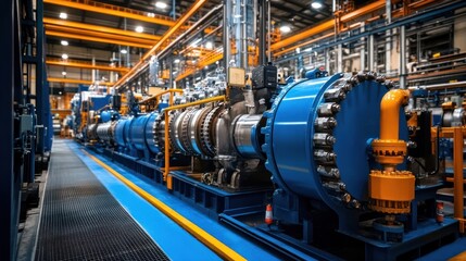 Fototapeta premium Industrial Machinery in a Manufacturing Facility