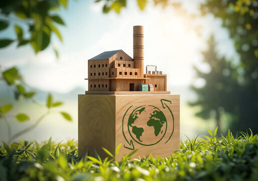 Concept &eacute;cologie et industrie, pour une politique respectueuse de l'environnement, vers la transition &eacute;nerg&eacute;tique