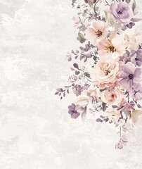 Pink and Violet Floral Paper