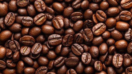 Fototapeta premium Roasted Coffee Beans Background Texture