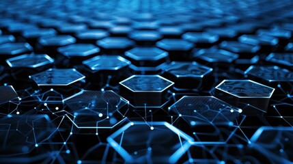 Fototapeta premium Abstract Hexagon Network Background