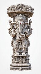 Fototapeta premium Intricate Ganesha stone sculpture art