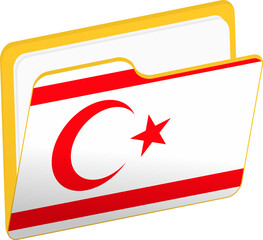 File folder icon with flag of Northern Cyprus