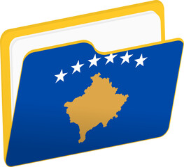 File folder icon with flag of Kosovo