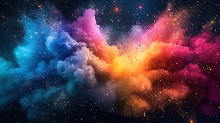 Obraz premium Cosmic Burst of Colors