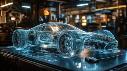 Obraz premium Digital Car Design