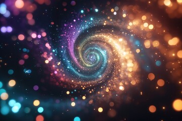 Obraz premium Happy New Year Celebration 2025 Sparkles Banner space background astronomy.