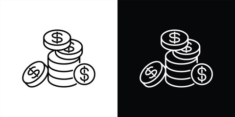 coin icon. vector illustration