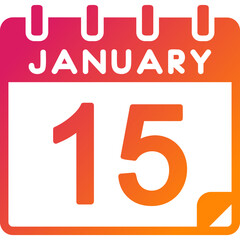 15 January Vector Icon Design