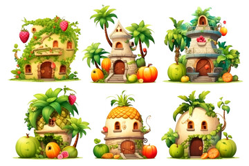 Obraz premium dessert fantasy house isolated on white