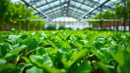 Green Radish Leaves in a Greenhouse - Gardening and Homestead Farming Macro Photography