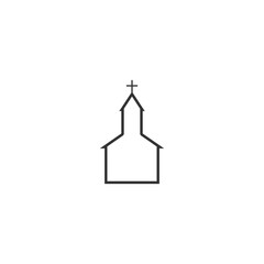 Church icon isolated on transparent background
