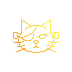 Pirate Cat vector icon
