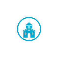 Church circle icon isolated on transparent background