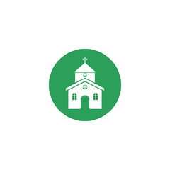 Church circle icon isolated on transparent background