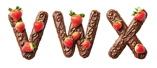 Chocolate Alphabet with Strawberries