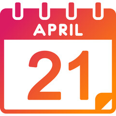 21 April Vector Icon Design