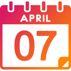 7 April Vector Icon Design