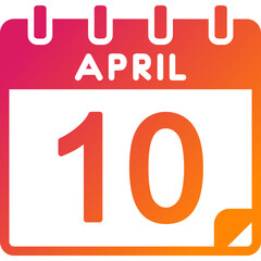 10 April Vector Icon Design