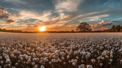 The cotton is ready to be picked.