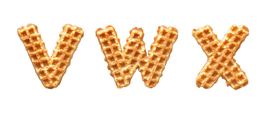 Waffle Alphabet: V, W, X