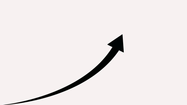 arrow rising transparent channel, Business line arrow, Business Growth And Success Arrow Infographics, Following business Arrow animation.