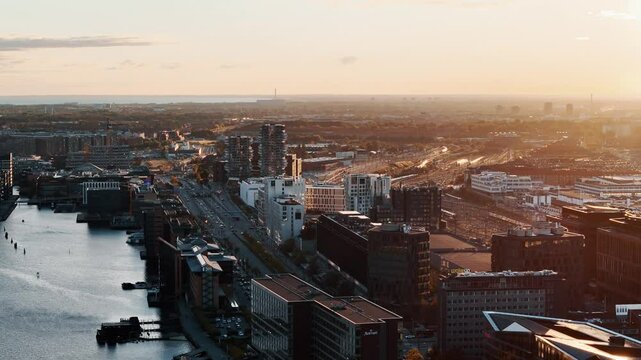 Stunning Aerial Views of Copenhagen: Iconic Landmarks and Scenic Cityscapes Captured by Drone