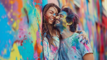 Obraz premium colorful theme of love for valentine wallpaper