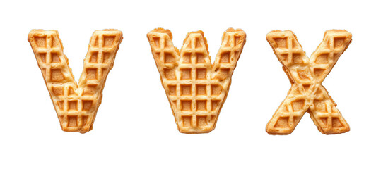 Waffle Alphabet Letters V W X