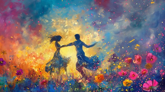 colorful theme of love for valentine wallpaper
