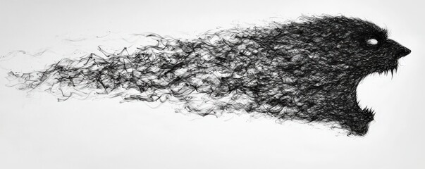 Eerie Abstract Representation of a Phantom Creature