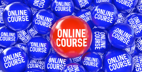 Online Course Visual: A dynamic image featuring the words ONLINE COURSE boldly displayed, symbolizing educational opportunities and digital learning.