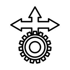 Decision Gear line icon