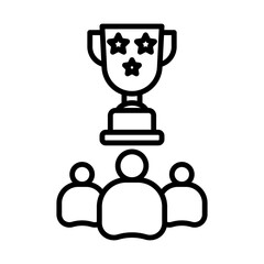 Leadership Trophy line icon