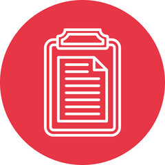 Brief Notes line circle icon