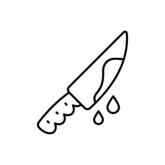 Bloody Knife vector icon