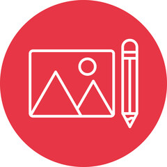 Annotation line circle icon