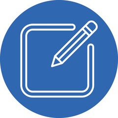 Editing line circle icon