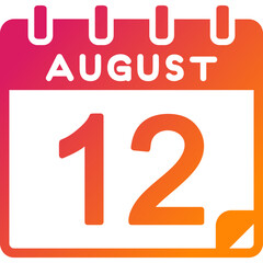 12 August Vector Icon Design