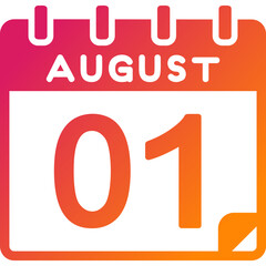 1 August Vector Icon Design