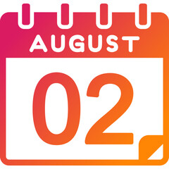 2 August Vector Icon Design