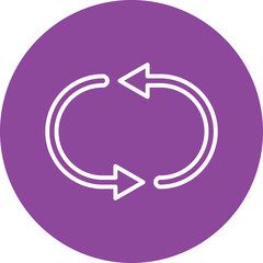 Loop Arrow line circle icon