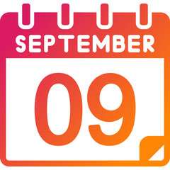 9 September Vector Icon Design