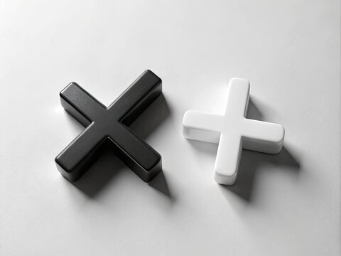 Mathematical Symbols for Greater Than and Less Than Concept in Black and White on Light Background