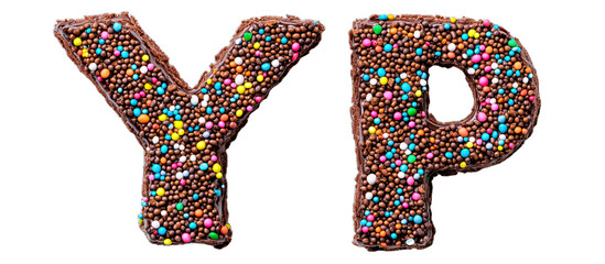 Chocolate Letters Y and p