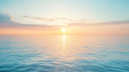 Obraz premium Spectacular ocean sunset, a breathtaking vista of the sun melting into the ocean, painting the sky with vibrant colors.