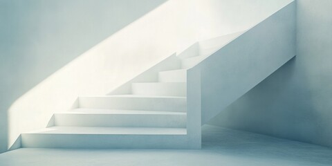 Fototapeta premium Minimalist White Staircase