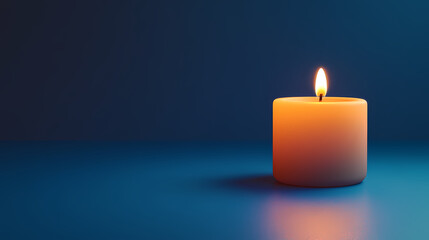A serene candlelight illuminating a cozy night
