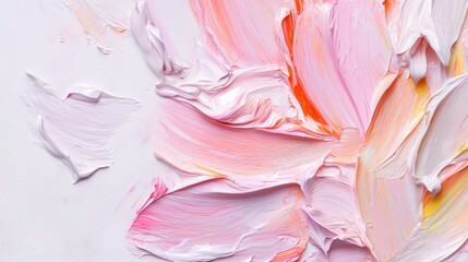Obraz premium Create vibrant backdrop with pink and white acrylic strokes. Add creativity to projects with contemporary design. Let imagination run wild with colorful background!